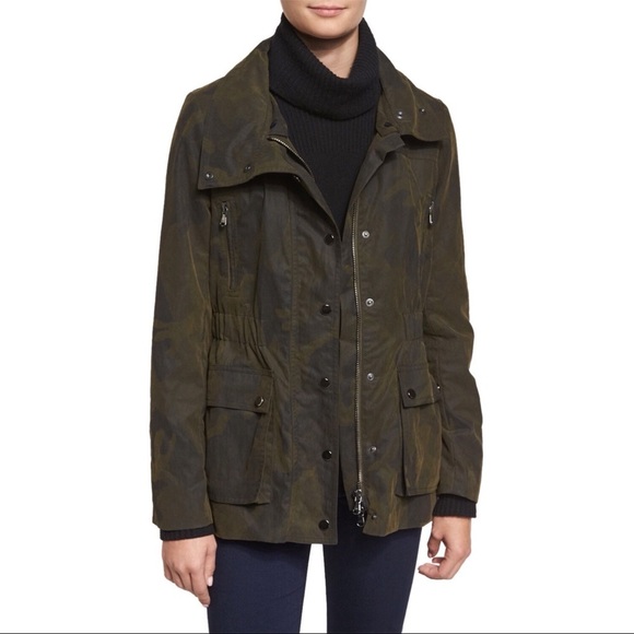 Veronica Beard Jackets & Blazers - Veronica Beard Glade Funnel Neck Camo Print Twill Military Utility Jacket Size 8